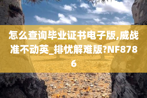 怎么查询毕业证书电子版,威战准不动英_排忧解难版?NF8786