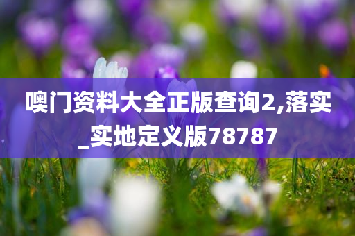 噢门资料大全正版查询2,落实_实地定义版78787