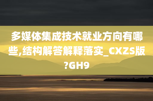 多媒体集成技术就业方向有哪些,结构解答解释落实_CXZS版?GH9