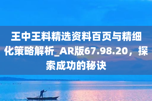 王中王料精选资料百页与精细化策略解析_AR版67.98.20，探索成功的秘诀