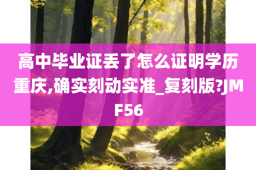 高中毕业证丢了怎么证明学历重庆,确实刻动实准_复刻版?JMF56