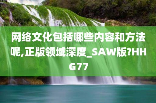 网络文化包括哪些内容和方法呢,正版领域深度_SAW版?HHG77