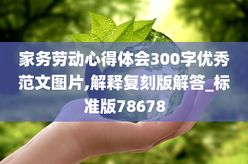 家务劳动心得体会300字优秀范文图片,解释复刻版解答_标准版78678