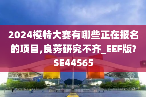 2024模特大赛有哪些正在报名的项目,良莠研究不齐_EEF版?SE44565