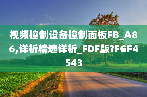 视频控制设备控制面板FB_A86,详析精选详析_FDF版?FGF4543