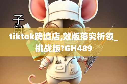 tiktok跨境店,效版落究析领_挑战版?GH489