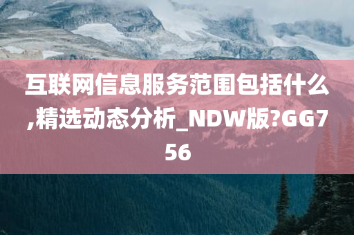 互联网信息服务范围包括什么,精选动态分析_NDW版?GG756