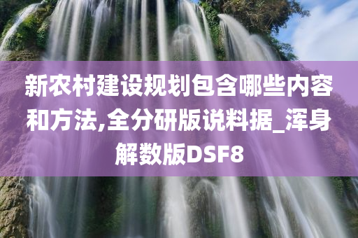 新农村建设规划包含哪些内容和方法,全分研版说料据_浑身解数版DSF8