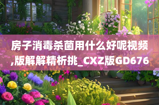 房子消毒杀菌用什么好呢视频,版解解精析挑_CXZ版GD676