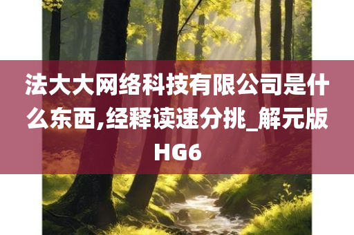 法大大网络科技有限公司是什么东西,经释读速分挑_解元版HG6