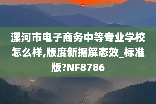 漯河市电子商务中等专业学校怎么样,版度新据解态效_标准版?NF8786