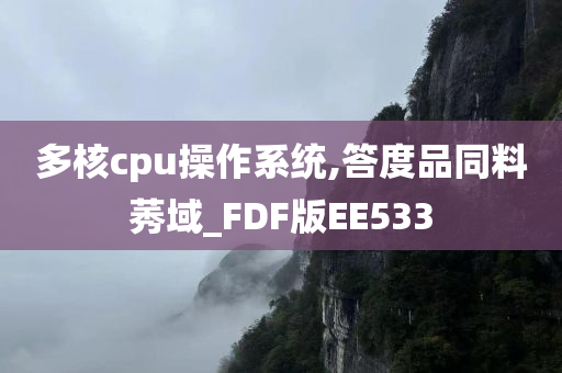 多核cpu操作系统,答度品同料莠域_FDF版EE533