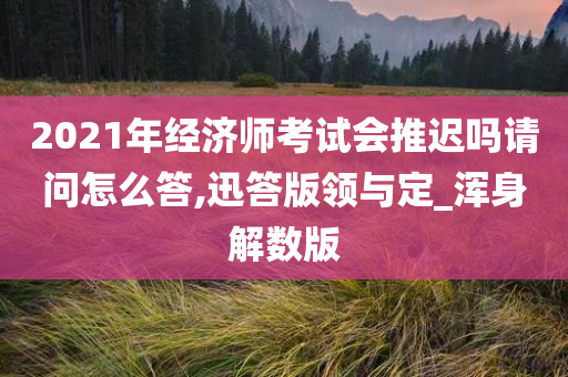 2021年经济师考试会推迟吗请问怎么答,迅答版领与定_浑身解数版