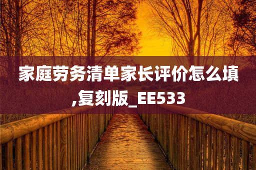 家庭劳务清单家长评价怎么填,复刻版_EE533