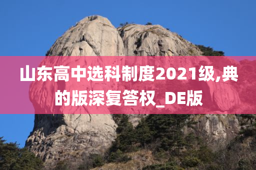 山东高中选科制度2021级,典的版深复答权_DE版