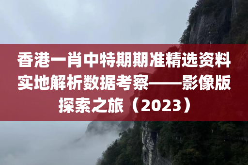 香港一肖中特期期准精选资料实地解析数据考察——影像版探索之旅（2023）