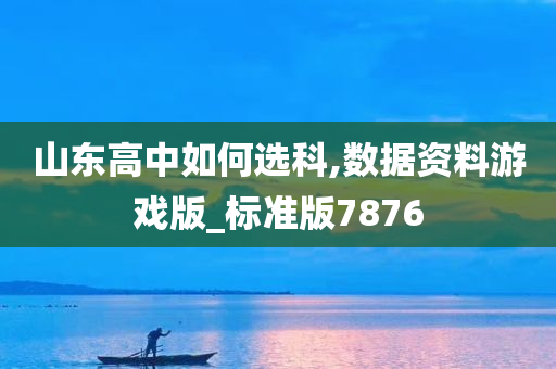 山东高中如何选科,数据资料游戏版_标准版7876