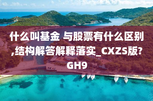 什么叫基金 与股票有什么区别,结构解答解释落实_CXZS版?GH9