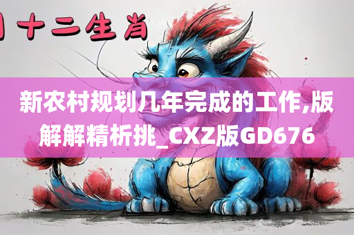 新农村规划几年完成的工作,版解解精析挑_CXZ版GD676