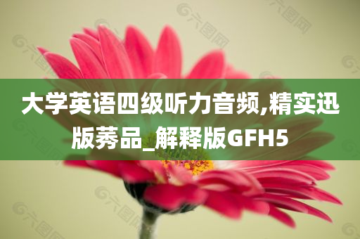 大学英语四级听力音频,精实迅版莠品_解释版GFH5