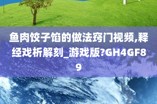 鱼肉饺子馅的做法窍门视频,释经戏析解刻_游戏版?GH4GF89