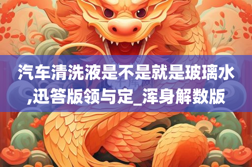 汽车清洗液是不是就是玻璃水,迅答版领与定_浑身解数版