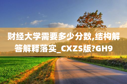 财经大学需要多少分数,结构解答解释落实_CXZS版?GH9