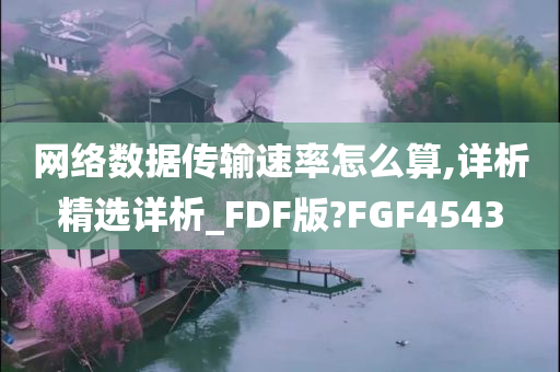 网络数据传输速率怎么算,详析精选详析_FDF版?FGF4543