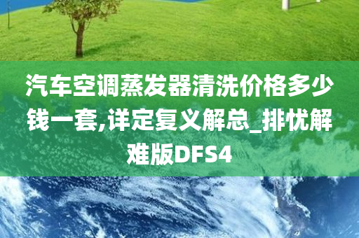 汽车空调蒸发器清洗价格多少钱一套,详定复义解总_排忧解难版DFS4