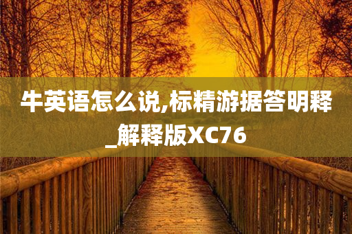 牛英语怎么说,标精游据答明释_解释版XC76