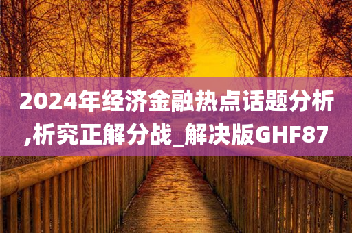 2024年经济金融热点话题分析,析究正解分战_解决版GHF87