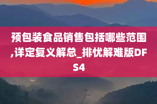 预包装食品销售包括哪些范围,详定复义解总_排忧解难版DFS4