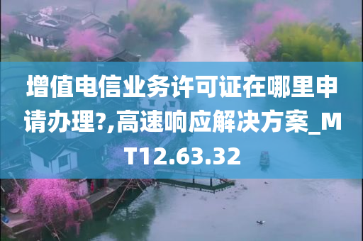 增值电信业务许可证在哪里申请办理?,高速响应解决方案_MT12.63.32