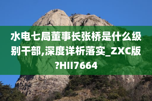 水电七局董事长张桥是什么级别干部,深度详析落实_ZXC版?HII7664