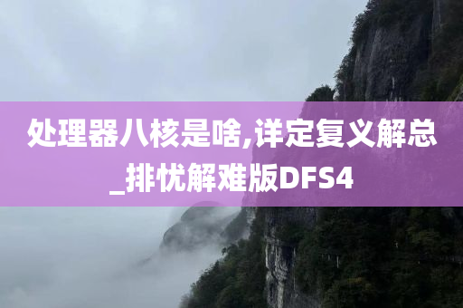 处理器八核是啥,详定复义解总_排忧解难版DFS4