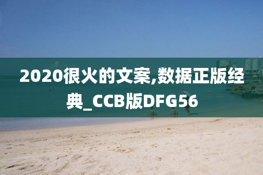 2020很火的文案,数据正版经典_CCB版DFG56