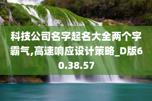 科技公司名字起名大全两个字霸气,高速响应设计策略_D版60.38.57