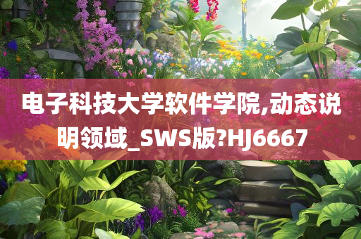 电子科技大学软件学院,动态说明领域_SWS版?HJ6667