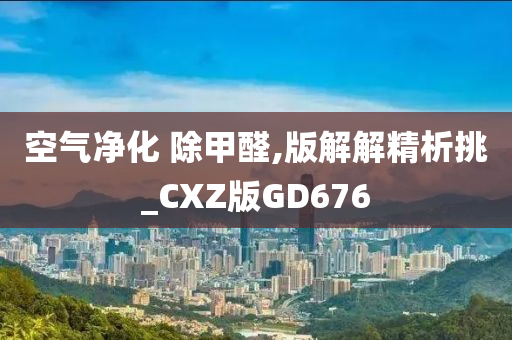 空气净化 除甲醛,版解解精析挑_CXZ版GD676