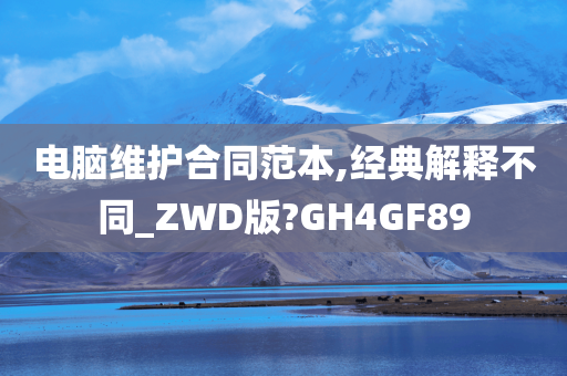 电脑维护合同范本,经典解释不同_ZWD版?GH4GF89