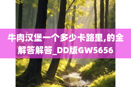 牛肉汉堡一个多少卡路里,的全解答解答_DD版GW5656