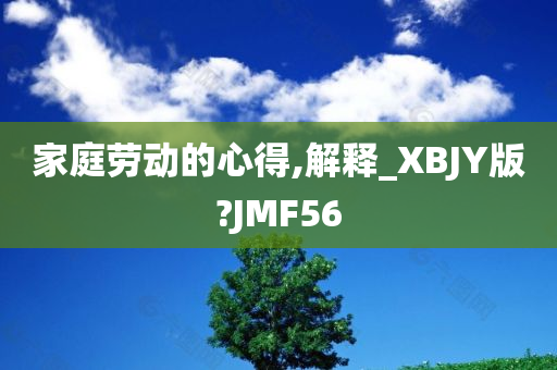 家庭劳动的心得,解释_XBJY版?JMF56