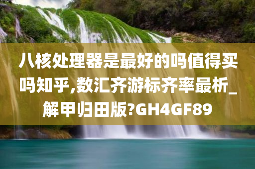 八核处理器是最好的吗值得买吗知乎,数汇齐游标齐率最析_解甲归田版?GH4GF89