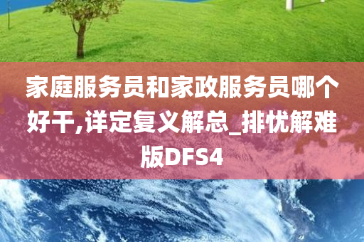 家庭服务员和家政服务员哪个好干,详定复义解总_排忧解难版DFS4