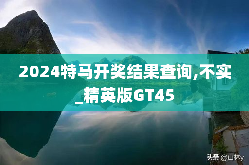 2024特马开奖结果查询,不实_精英版GT45