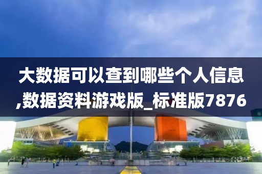 大数据可以查到哪些个人信息,数据资料游戏版_标准版7876