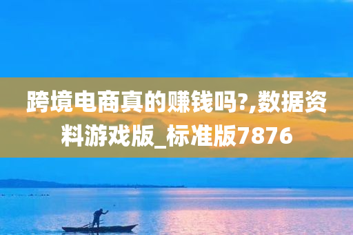 跨境电商真的赚钱吗?,数据资料游戏版_标准版7876