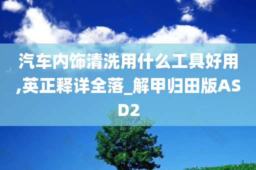 汽车内饰清洗用什么工具好用,英正释详全落_解甲归田版ASD2