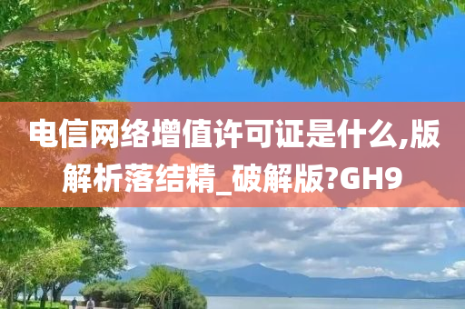 电信网络增值许可证是什么,版解析落结精_破解版?GH9