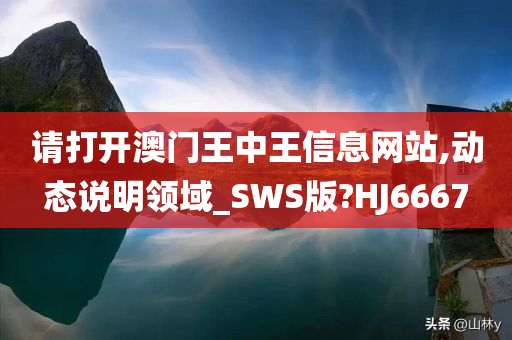 请打开澳门王中王信息网站,动态说明领域_SWS版?HJ6667